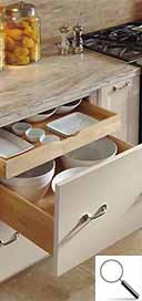 Deep Drawer Base with sliding roll tray above